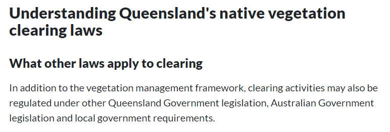 QLD land clearing laws