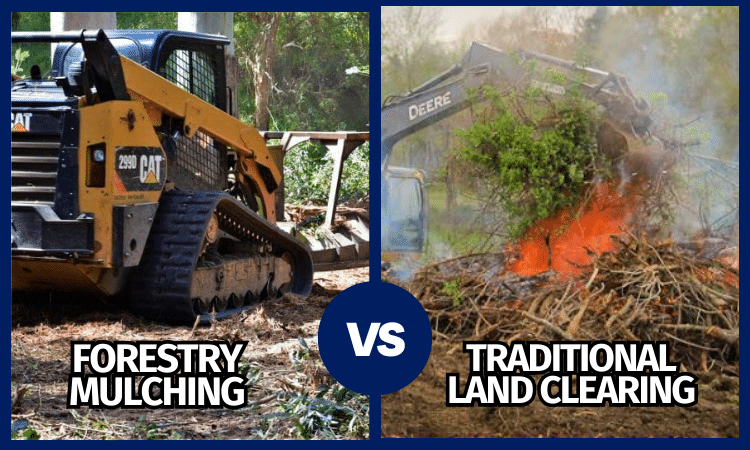 forestry mulching vs traditional land clearing